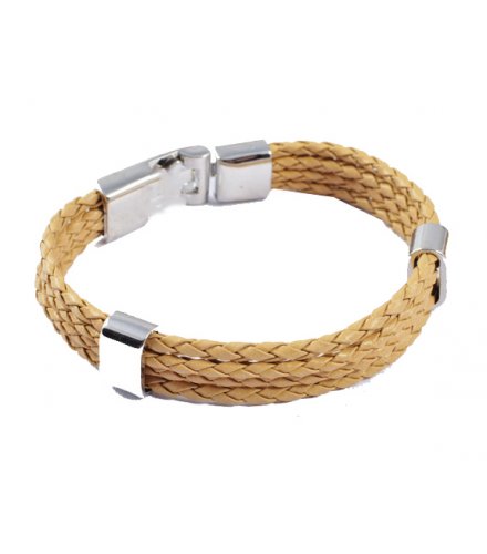 MJ036 - Multilayer braided leather bracelet